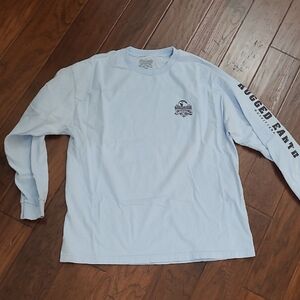 Rugged Earth Outfitters Light Blue Long Sleeve Crew Neck Tee size XL